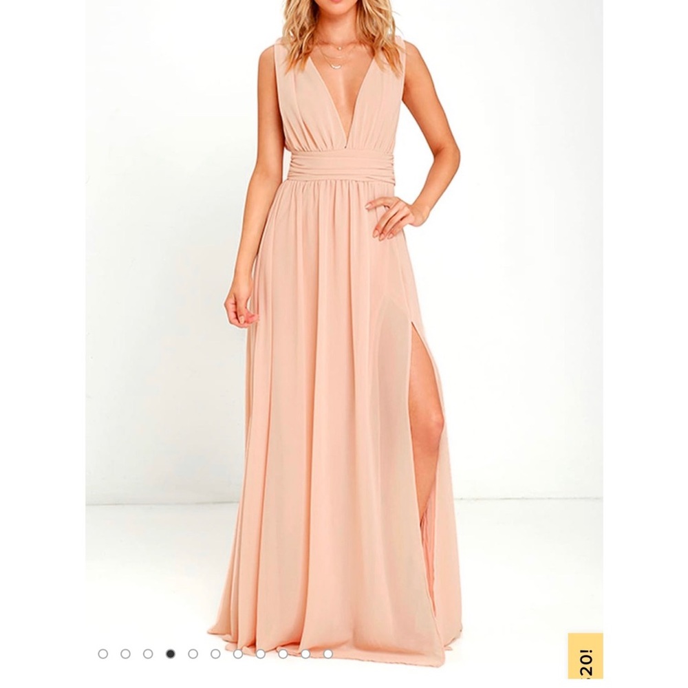 Blush maxi dress
